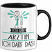 Geschenk für Ärztin Tasse Lustige Geschenkidee Geburtstag Ich Bin Ärztin Ich Darf Das Trendation