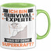 Survival-Experte Tasse Geschenk für Survival-Experte Geburtstag Lustiger Spruch Kaffee-Becher Was Ist Deine Superkraft Grün Trendation