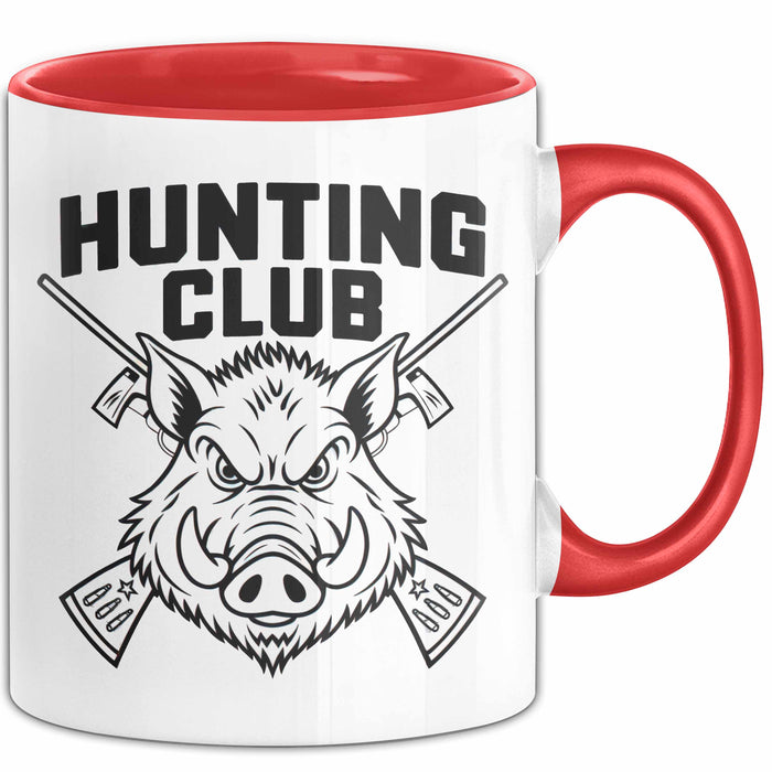 Wildschwein Jäger Tasse Geschenk Lustige Geschenkidee Spruch Rot Trendation