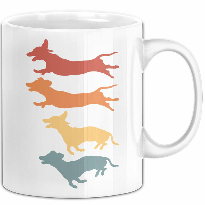 Hunde Tasse Geschenk Hunde Silhouetten Tierliebhaber Spruch Weiß Trendation