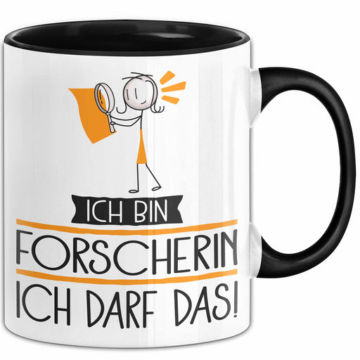 Geschenk für Forscherin Tasse Lustige Geschenkidee Geburtstag Ich Bin Forscherin Ich Darf Das Trendation
