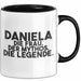 Daniela Tasse Daniela – Die Frau. Der Mythos. Die Legende. Geschenk Schwarz Trendation