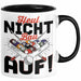 Pool Billard Tasse Geschenk Billiard-Spieler Geschenkidee Sprüche Heul Nicht Bau Auf Kaffee-Becher Schwarz Trendation