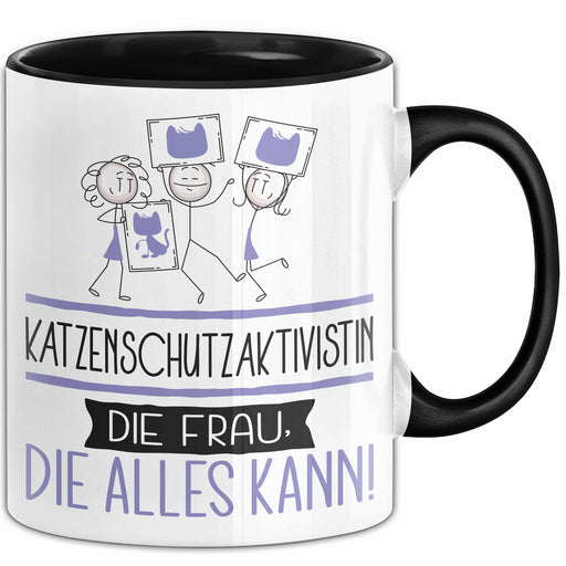 Katzenschutzaktivistin Geschenk Tasse Becher Die Frau Die Allen Kann Geschenkidee für eine Katzenschutzaktivistin Lustig Trendation