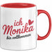 Monika Tasse Geschenk Ich Bin Vollkommen Monika Geschenkidee Geburtstag Rot Trendation