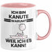 Kanute Geschenk Tasse Lustiger Spruch Ich Bin Kanute Warum Weil Ich Es Kann Geschenkidee Bester Kanute Geburtstag Kaffee-Becher Rosa Trendation