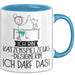 Geschenk für Katzenspielzeug-Designerin Tasse Lustige Geschenkidee Geburtstag Ich Bin Katzenspielzeug-Designerin Ich Darf Das Blau Trendation
