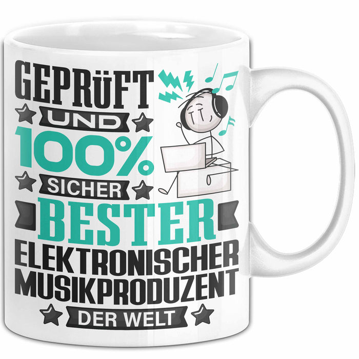 ElektronischerMusikproduzent Geschenk Lustiger Spruch für ElektronischerMusikproduzent Geschenkidee Bester ElektronischerMusikproduzent Der Welt Weiß Trendation