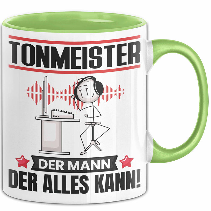Tonmeister Tasse Geschenk für Tonmeister Der Mann Der Alles Kann Geschenkidee zum Geburtstag Grün Trendation