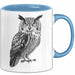 Eule Tierliebhaber Tasse Geschenk Lustige Geschenkidee Spruch Blau Trendation