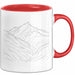 Minimalist Tasse Geschenkidee Liebhaber des einfachen Lebens Rot Trendation