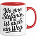 Stefanie Tasse Geschenk Wo Eine Stefanie Ist Ist Auch Ein Weg Geschenkidee Becher mit Name Rot Trendation