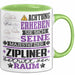 Zipliner Geschenk Tasse Lustiger Spruch Erheben Sie Sich Der Zipliner Betritt den Raum Grün Trendation