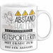 Reitsportlerin Tasse Geschenk Lustig Abstand Halten Hochleistungs-Reitsportlerin Mit Drang Zur Perfektion Bei Der Arbeit Weiß Trendation