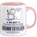 Schriftsteller Geschenk Tasse So Gut Kann Nur Ein Schriftsteller Aussehen Geschenkidee Kaffee-Becher Rosa Trendation