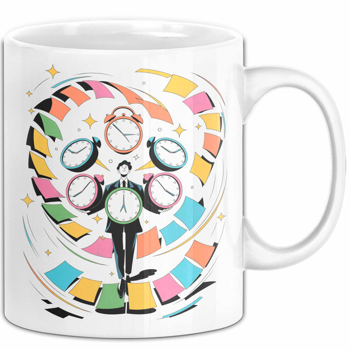 Projektmanager Tasse Geschenk Lustige Geschenkidee Spruch Für Deadline Jongleure Weiß Trendation