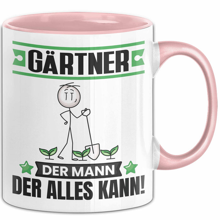 Gärtner Tasse Geschenk für Gärtner Der Mann Der Alles Kann Geschenkidee zum Geburtstag Rosa Trendation