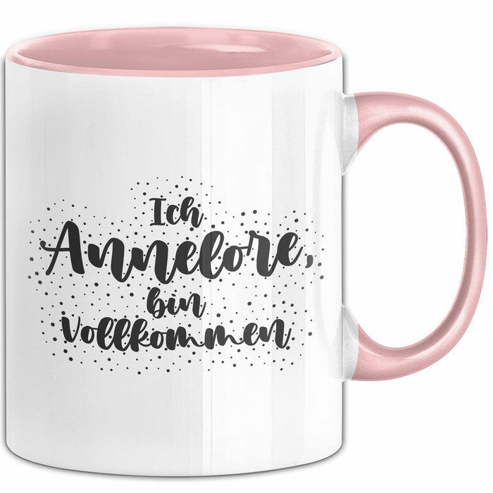 Annelore Tasse Ich Annelore, Bin Vollkommen Geschenk Rosa Trendation