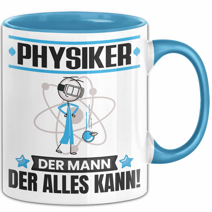 Physiker Tasse Geschenk für Physiker Der Mann Der Alles Kann Geschenkidee zum Geburtstag Blau Trendation