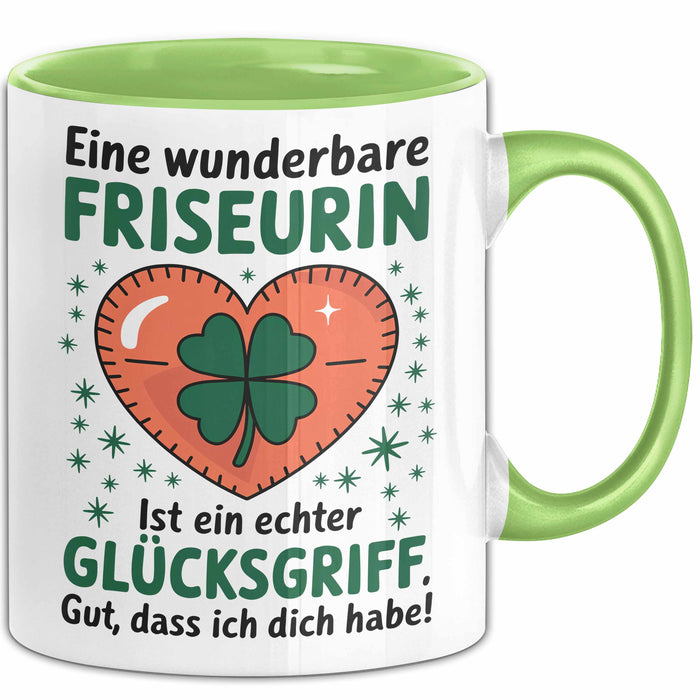 Friseurin Tasse Geschenk Eine Wunderbare Friseurin Ist Ein Echter Gluecksgriff Geschenkidee Geburtstag Friseurin