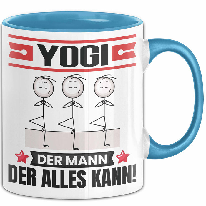 Yogi Tasse Geschenk für Yogi Der Mann Der Alles Kann Geschenkidee zum Geburtstag Blau Trendation