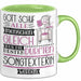 Songtexterin Geschenk Becher Tasse Gott Schuf Alle Menschen Gleich Nur Die Besten Durfeten Songtexterin Werden Geschenkidee Lustig Grün Trendation