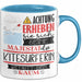 Kitesurferin Tasse Geschenk Lustiger Spruch Bitte Erheben Sie Sich Seine Majestät Die Kitesurferin Betritt Den Raum Blau Trendation
