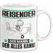 Reisender Tasse Geschenk für Reisender Der Mann Der Alles Kann Geschenkidee zum Geburtstag Weiß Trendation