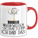 Geschenk für Musikwissenschaftlerin Tasse Lustige Geschenkidee Geburtstag Ich Bin Musikwissenschaftlerin Ich Darf Das Rot Trendation