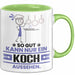 Koch Geschenk Tasse So Gut Kann Nur Ein Koch Aussehen Geschenkidee Kaffee-Becher Grün Trendation