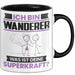 Wanderer Tasse Geschenk für Wanderer Geburtstag Lustiger Spruch Kaffee-Becher Was Ist Deine Superkraft Schwarz Trendation