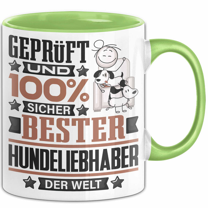 Hundeliebhaber Geschenk Lustiger Spruch für Hundeliebhaber Geschenkidee Bester Hundeliebhaber Der Welt Grün Trendation