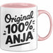 Anja Tasse Geschenk Original 100% Anja Geschenkidee Geburtstag Rosa Trendation