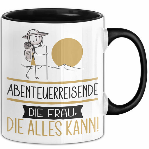 Abenteuerreisende Geschenk Tasse Becher Die Frau Die Allen Kann Geschenkidee für eine Abenteuerreisende Lustig Trendation