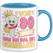 90. Geburtstag Tasse Geschenk Vor 90 Jahren War Ich Mal Die Schnellste Geschenkidee Frauen Mutter Oma Blau Trendation