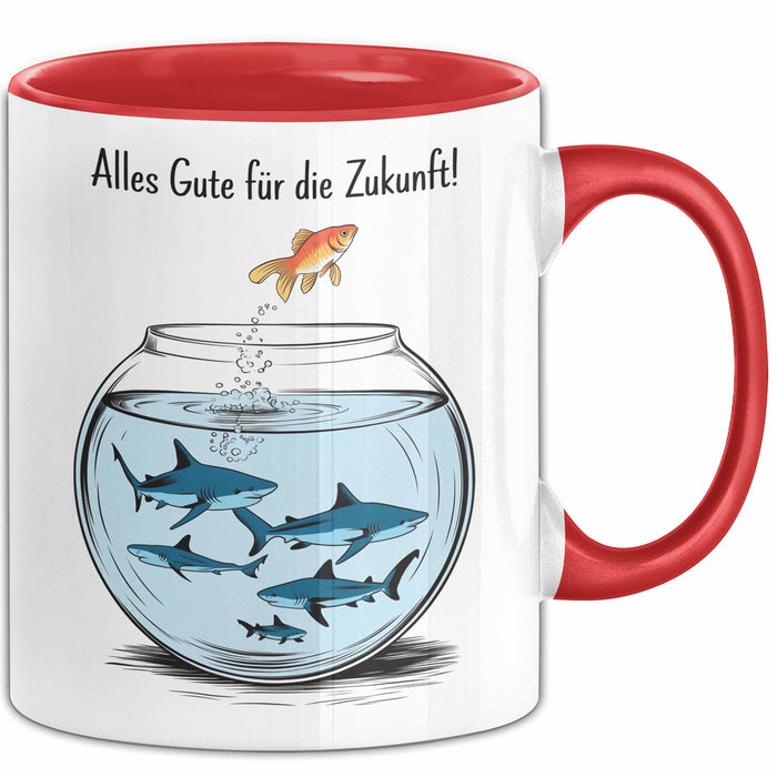 Büroarbeit Kollege Abschied Tasse Geschenk Lustige Geschenkidee Spruch Alles Gute Für Die Zukunft Rot Trendation