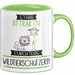 Wildtierschützerin Tasse Geschenk Becher Stark Attraktiv Furchtlos Wildtierschützerin Lustige Geschenkidee Grün Trendation