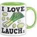 I Love Lauchs Tasse Geschenk Jogger Fitness Fun Spass Grün Trendation