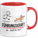 Hundebesitzer Hundegassi Tasse Geschenk Lustige Geschenkidee Spruch Führungskraft Ja Läuft Bei Mir Rot Trendation