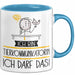 Geschenk für Tierkommunikatorin Tasse Lustige Geschenkidee Geburtstag Ich Bin Tierkommunikatorin Ich Darf Das Blau Trendation