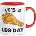 Its A Leg Day Gym Tasse Geschenk Chicken Wing Beine Trainieren Gym Becher Rot Trendation