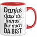 Freundschaft Tasse Geschenk Danke Dass Du Immer Da Bist Geschenkidee Rot Trendation