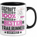 Trailrunner Geschenk Lustiger Spruch für Trailrunner Geschenkidee Bester Trailrunner Der Welt Schwarz Trendation