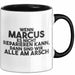 Marcus Tasse Wenn Marcus Nicht Repariert, Sind Wir Am Arsch Geschenk Schwarz Trendation