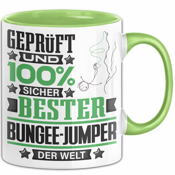 Bungee-Jumper Geschenk Lustiger Spruch für Bungee-Jumper Geschenkidee Bester Bungee-Jumper Der Welt Grün Trendation