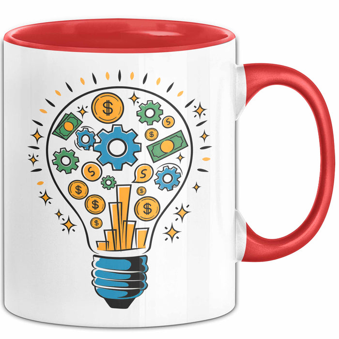 Unternehmer Tasse Geschenk Lustige Geschenkidee Spruch Für Business Träumer Rot Trendation