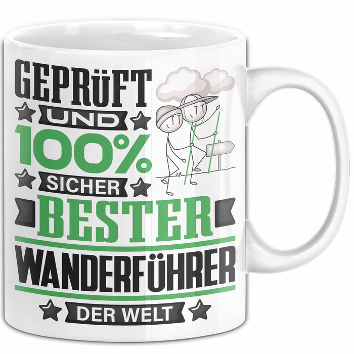 Wanderführer Geschenk Lustiger Spruch für Wanderführer Geschenkidee Bester Wanderführer Der Welt Weiß Trendation