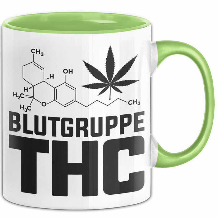 Kiffer Blutgruppe Thc Gras Tasse Geschenk Cannabis Kiffer Geschenkidee