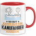 Kanufahrer Geschenk Tasse So Gut Kann Nur Ein Kanufahrer Aussehen Geschenkidee Kaffee-Becher Rot Trendation