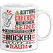 Rocker Geschenk Tasse Lustiger Spruch Erheben Sie Sich Der Rocker Betritt den Raum Weiß Trendation
